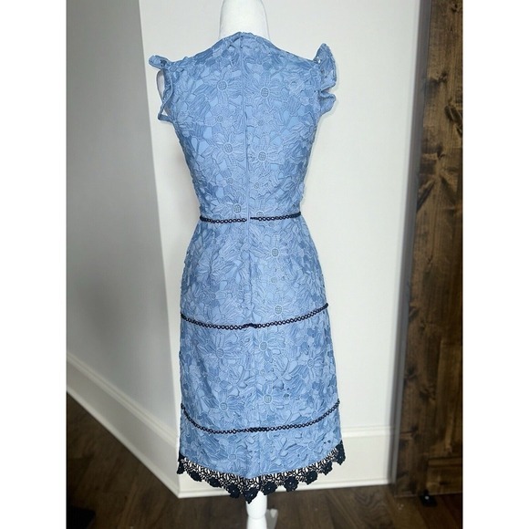 Warehouse Scallop hem Luxe Lace lined Occassion party Dress size us 2 uk 6 - Picture 8 of 10